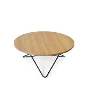 OX Denmarq O Table Beistelltisch Eiche mattlack, Schwarz lackiertes Gestell
