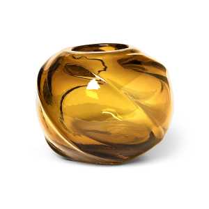 ferm LIVING Water Swirl Vase rund Ø21cm Amber