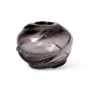 ferm LIVING Water Swirl Vase rund Ø21cm Smoked Grey