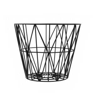 ferm LIVING Wire Basket Korb schwarz klein 40 x 35cm