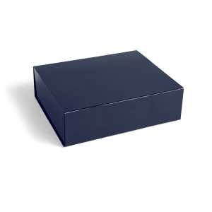 HAY Colour Storage L Box mit Deckel 34,5 x 41,5cm Midnight blue