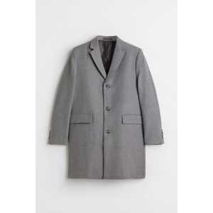 H&M Mantel aus Wollmix Grau, Mäntel in Größe XL. Farbe: Grey