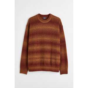 H&M Pullover Relaxed Fit Braun/Gestreift in Größe XXL. Farbe: Brown/striped