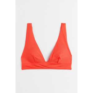 H&M Wattiertes Bikinitop Knallrot, Bikini-Oberteil in Größe 34. Farbe: Bright red
