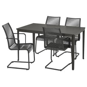 TEGELÖN / VÄSMAN Tisch+4 Armlehnstühle/außen