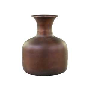Alte Vase aus Aluminium, Ø16,5 x 20,5 cm, antik Messing