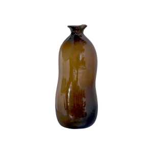 Braune Vase aus Glas, Ø15 x H34 cm, braun