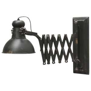Chic Antique Factory Lampe für die Wand, L45-105 cm antique schwarz