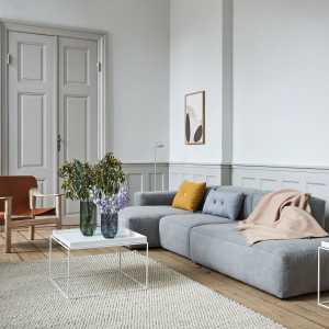 HAY - Mags Soft Sofa 2,5-Sitzer, Kombination 1, hellgrau (Hallingdal 130) / Nähte: dunkelgrau (EU)
