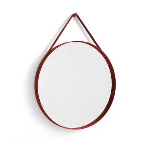 HAY Strap Mirror Spiegel Ø70cm Red
