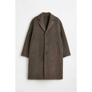 H&M Oversize-Mantel aus Wollmix Braun, Mäntel in Größe L. Farbe: Brown