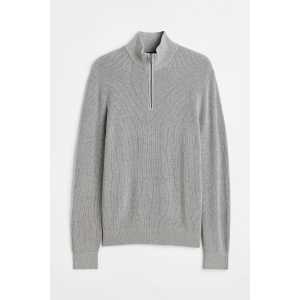 H&M Pullover Slim Fit Hellgraumeliert in Größe XXXL. Farbe: Light grey marl