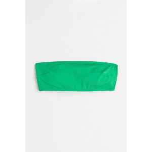 H&M Wattiertes Bandeau-Bikinitop, Bikini-Oberteil in Größe 34. Farbe: Bright green