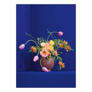 Paper Collective Blomst 01 Blue Poster 70 x 100cm