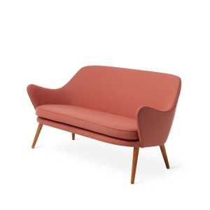 Warm Nordic Dwell Sofa 2-Sitzer Stoff hero 511 blush, Eichenbeine geraucht