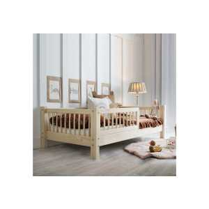DB-Möbel Kinderbett Kinderbett CLASSIC Lattenrost und Rausfallschutz in Naturholz