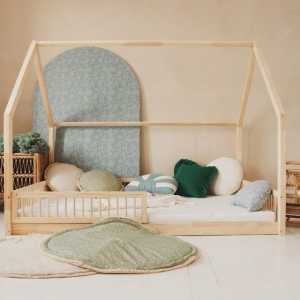 DB-Möbel Kinderbett Kinderbett MOLI Naturholz 140x200 cm inklusive Rausfallschutz
