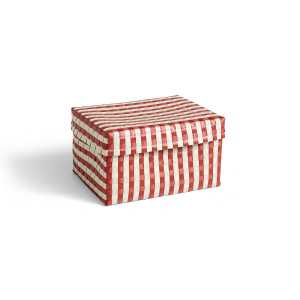 HAY Maxim Stripe Box Verwahrungskorb L 26,5 x 35,5cm Rot -sand