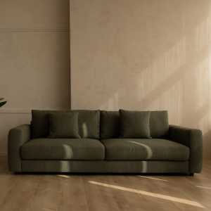 Nuuck - Bente 3-Sitzer Sofa, 230 x 100 cm, grün (Melina Inner Green 1242)