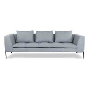 Nuuck - Rikke 3-Sitzer Sofa, 244 x 106 cm, hellgrau (Enna Soft Grey 1062)