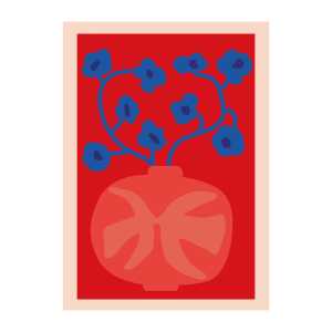 Paper Collective The Red Vase Poster 30x40 cm
