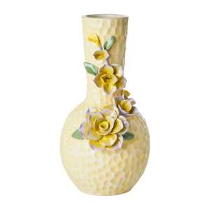 RICE Rice Flower Sculpture Vase 25cm Cream