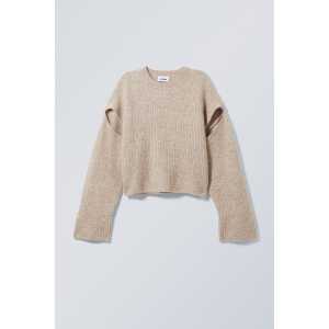 Weekday Pullover Remi Hellbeige in Größe XL. Farbe: Oatmeal