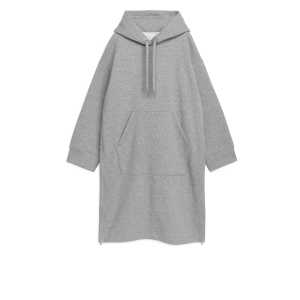 Arket Sweatshirt-Kleid mit Kapuze Graumeliert, Alltagskleider in Größe S. Farbe: Grey melange
