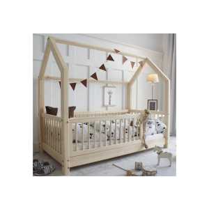 DB-Möbel Kinderbett Kinderbett Fiora 160x80 cm Hausbett Naturholz