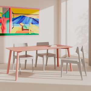 OUT Objekte unserer Tage - Meyer Color Tisch 200 x 92 cm, Esche lackiert, schwefelgelb