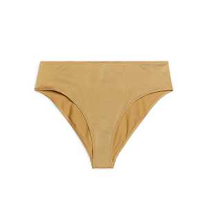 Arket Bikinihöschen mit hoher Taille Gold, Bikini-Unterteil in Größe 42