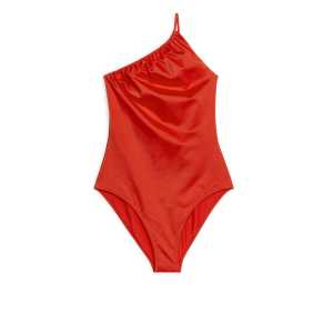 Arket One-Shoulder-Badeanzug Rot, Badeanzüge in Größe 36. Farbe: Red