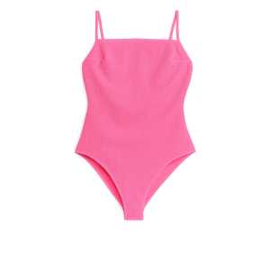 Arket Texturierter Badeanzug Knallrosa, Badeanzüge in Größe 42. Farbe: Bright pink