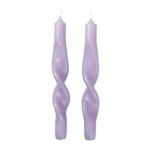 Broste Copenhagen Twist twisted candles gedrehte Kerze 23cm 2er Pack Orchid light purple