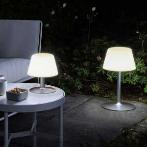 Eva Solo - SunLight Garten-Tischleuchte mit Kunststoffschirm, Ø 13,3 x H 16.2 cm, weiß