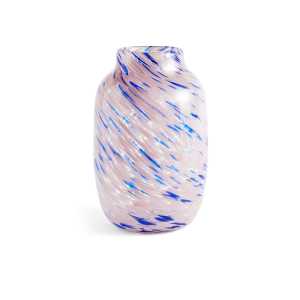 HAY Splash Round Vase L 30cm Light pink-blue