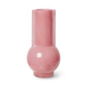 HKliving - Glas Vase, pink milky