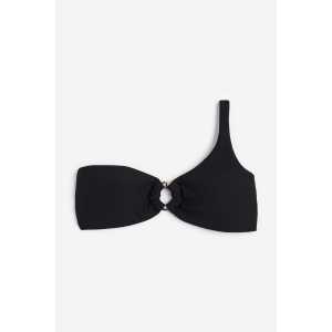 H&M Gepolstertes One-Shoulder-Bikinitop Schwarz, Bikini-Oberteil in Größe 36. Farbe: Black