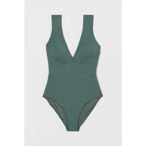 H&M Shape-Badeanzug Khakigrün, Badeanzüge in Größe 32. Farbe: Khaki green