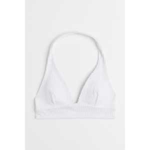 H&M Wattiertes Bikinitop Weiß, Bikini-Oberteil in Größe 34. Farbe: White