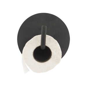 House Doctor - Toilettenpapierhalter Text, schwarz