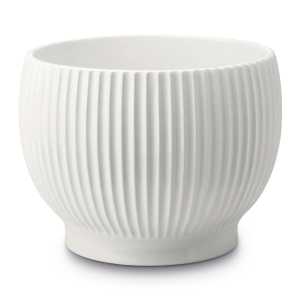 Knabstrup Keramik Knabstrup Blumentopf gerippt Ø14,5cm Weiß