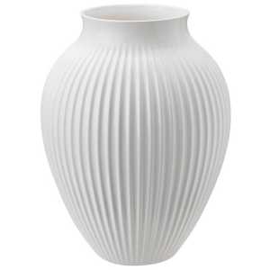 Knabstrup Keramik Knabstrup Vase geriffelt 27cm Weiß