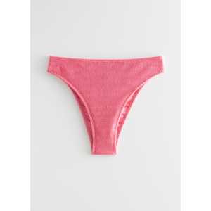 & Other Stories Strukturierte Bikinihose im Tangaschnitt Rosa, Bikini-Unterteil in Größe 36. Farbe: Pink
