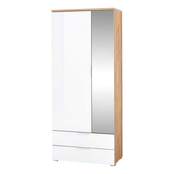 XXXLutz GARDEROBENSCHRANK Weiß, Eiche