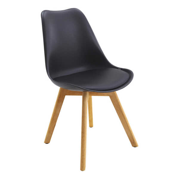 Livetastic STUHL Schwarz, Eiche
