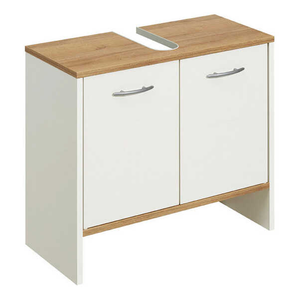 Carryhome WASCHBECKENUNTERSCHRANK Weiß, Eiche