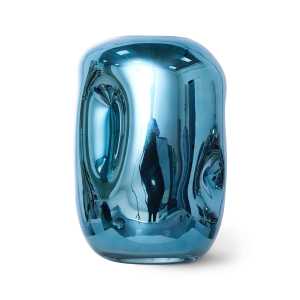 HKliving - Objects Chrome Vase, blau