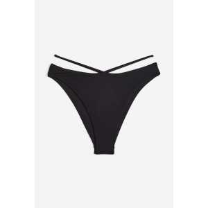 H&M Bikinihose Brazilian Schwarz, Bikini-Unterteil in Größe 50. Farbe: Black
