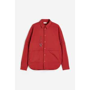 H&M Wasserabweisendes Hemd mit abnehmbaren Ärmeln Rot, Funktionskleidung – Jacken in Größe L. Farbe: Red